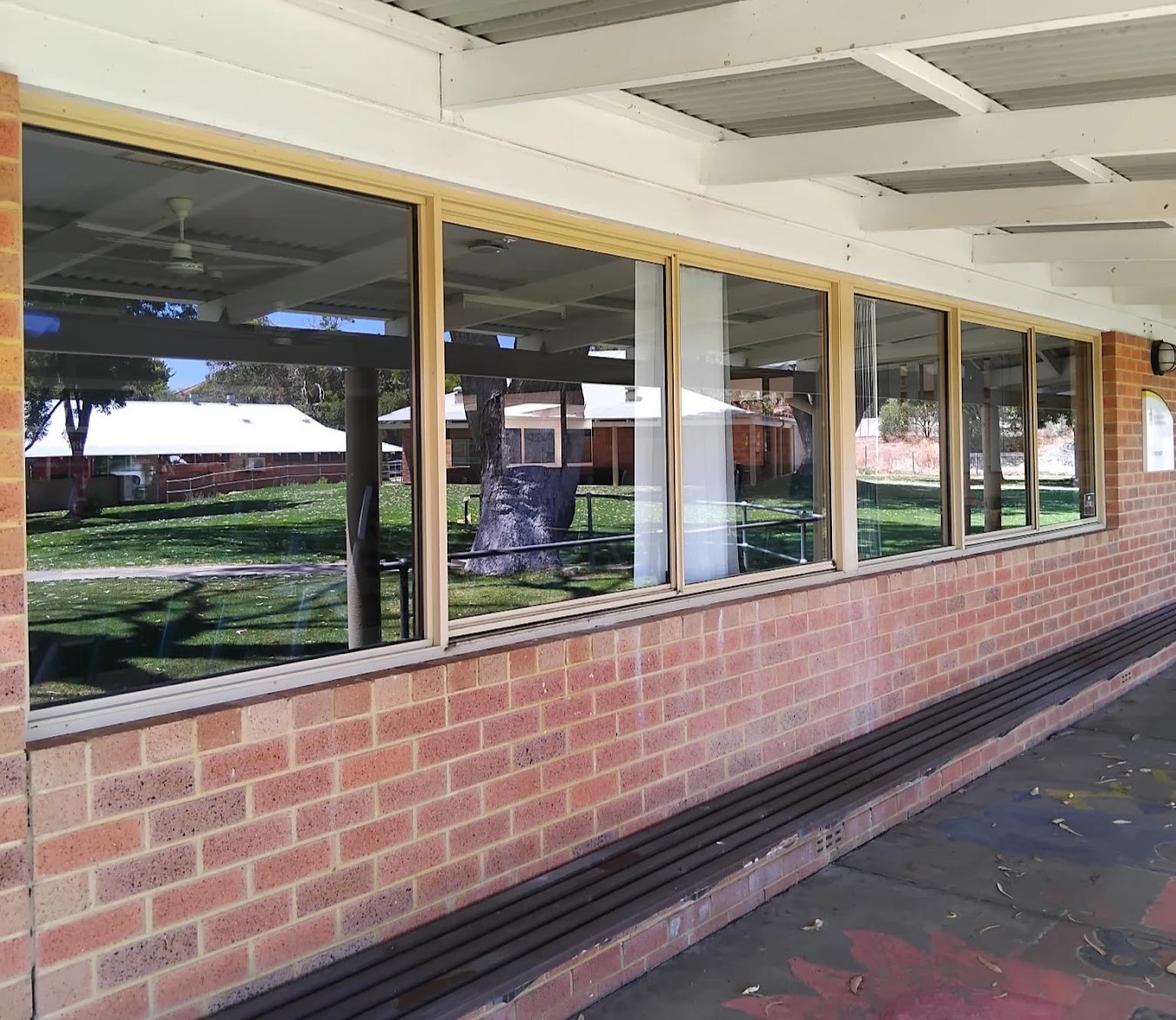 commercial office window cleaned