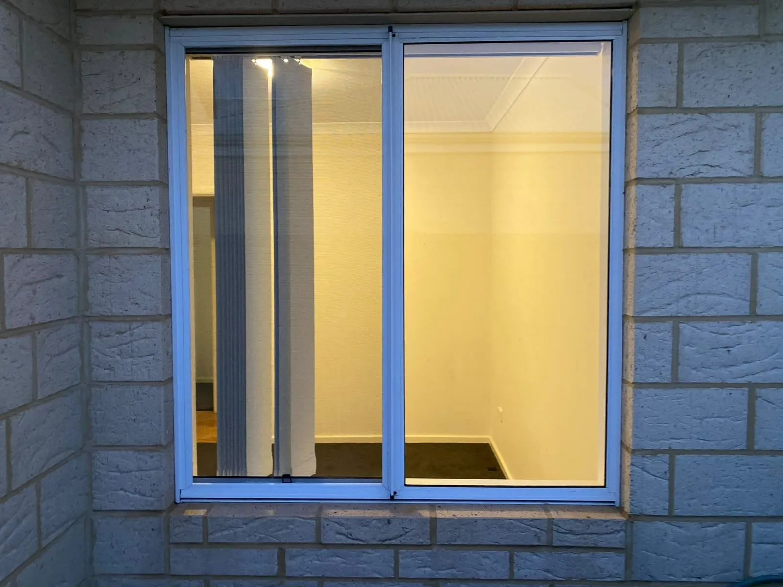 Clean residential window after professional window cleaning